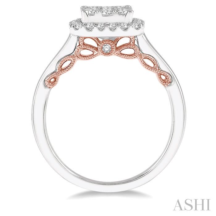 Cushion Shape Halo Lovebright Essential Diamond Ring View 3