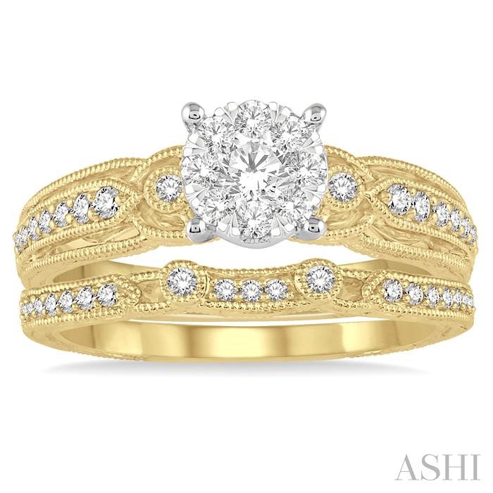 Round Shape Lovebright Diamond Wedding Set View 2