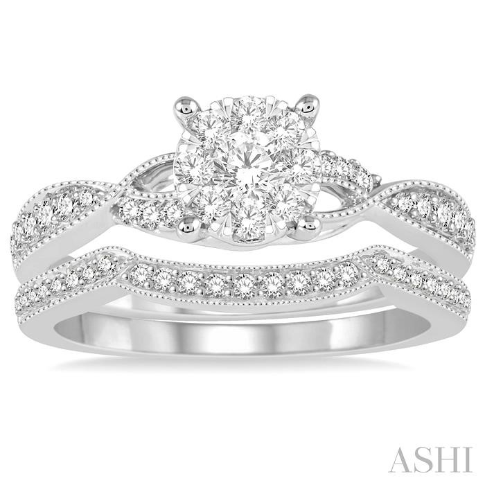 Round Shape Lovebright Diamond Wedding Set View 2
