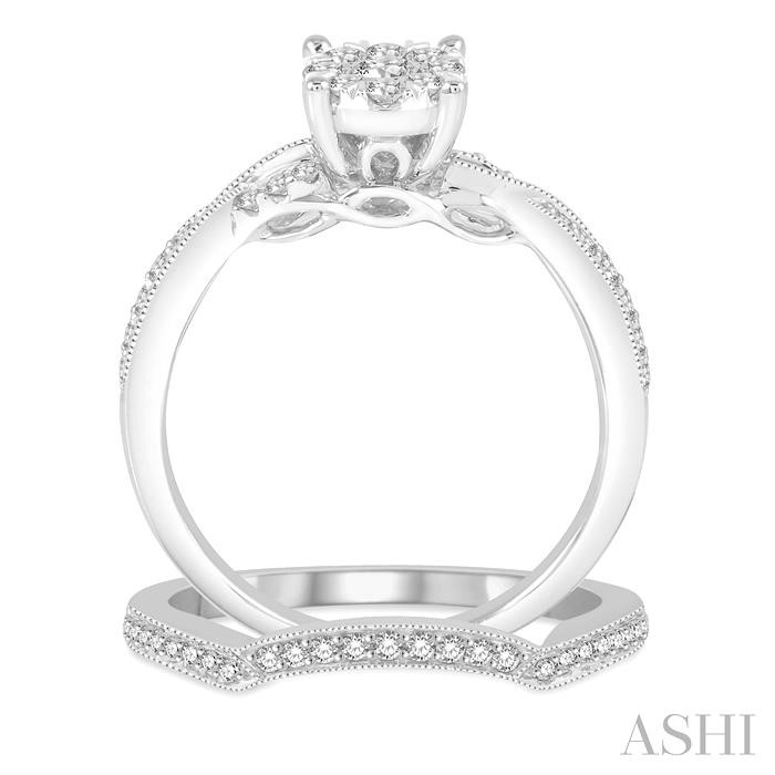 Round Shape Lovebright Diamond Wedding Set View 3