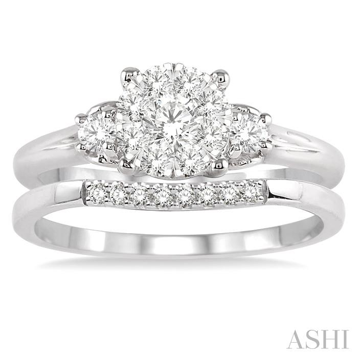 Round Shape Lovebright Diamond Wedding Set View 2