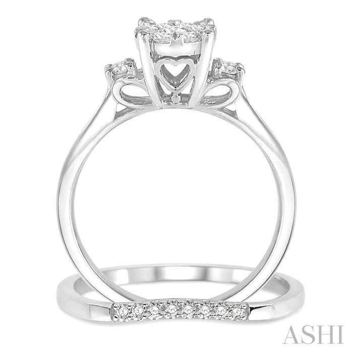 Round Shape Lovebright Diamond Wedding Set View 3