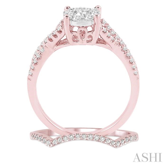 Round Shape Lovebright Diamond Wedding Set View 3