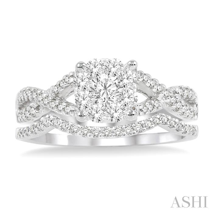 Round Shape Lovebright Diamond Wedding Set View 2