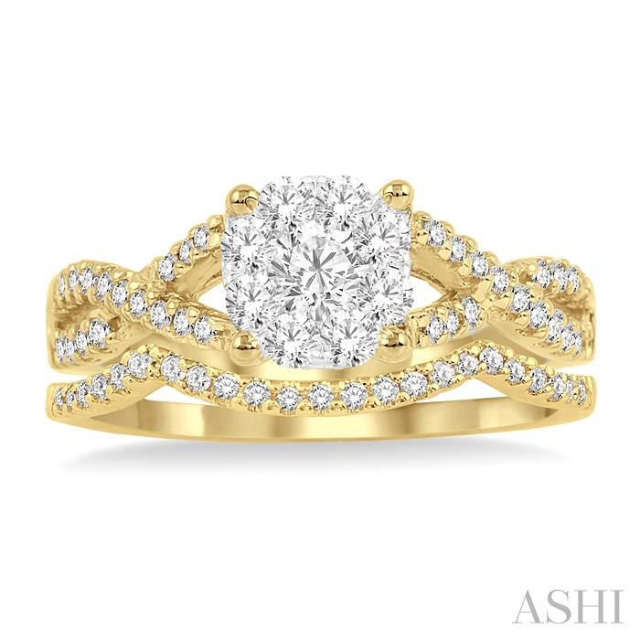 Round Shape Lovebright Diamond Wedding Set View 2