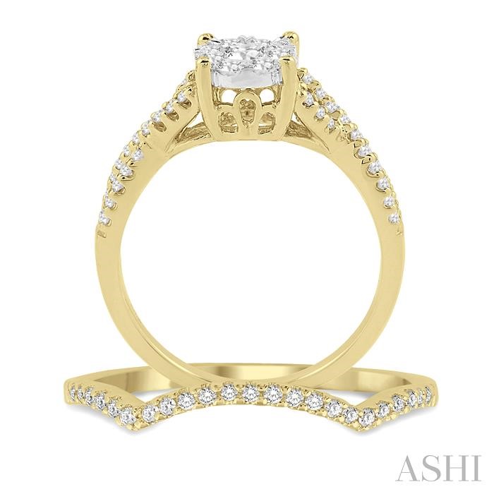 Round Shape Lovebright Diamond Wedding Set View 3