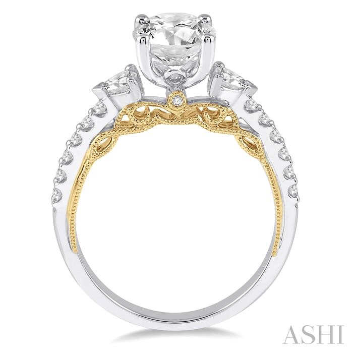 Round Shape Semi-Mount Diamond Engagement Ring View 3