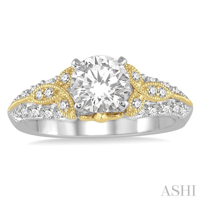 Round Shape Semi-Mount Diamond Engagement Ring View 2