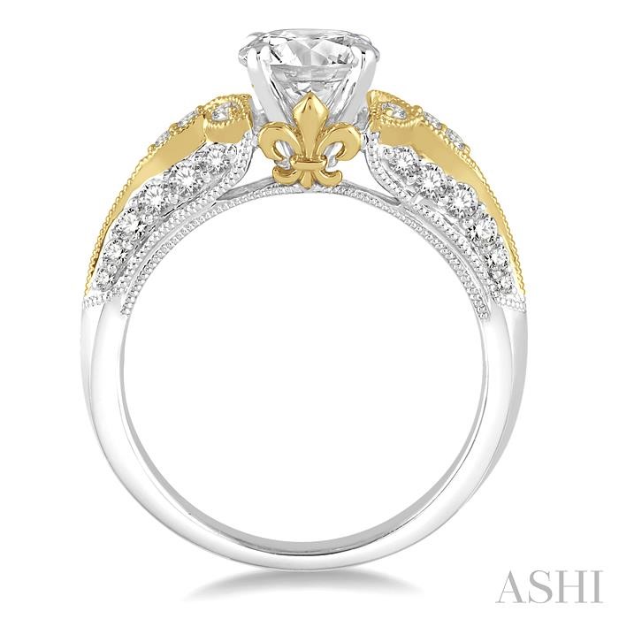 Round Shape Semi-Mount Diamond Engagement Ring View 3