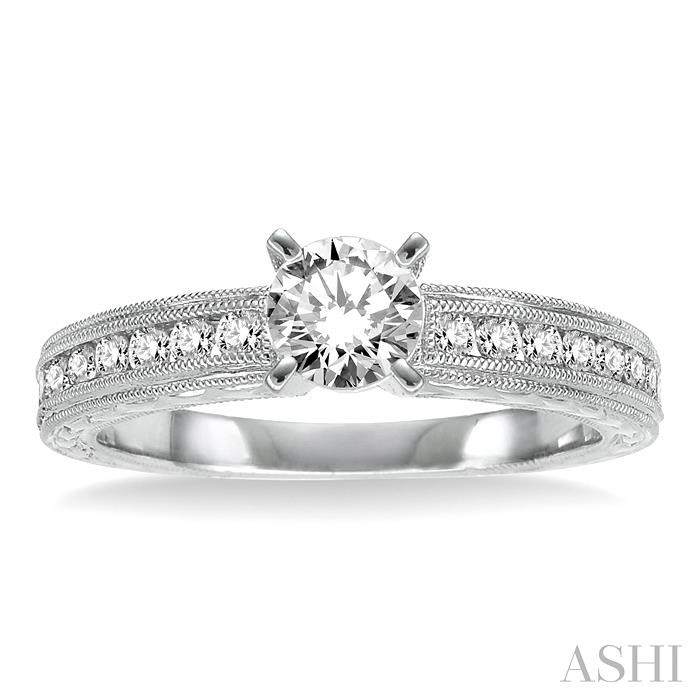 Round Shape Semi-Mount Diamond Engagement Ring View 2