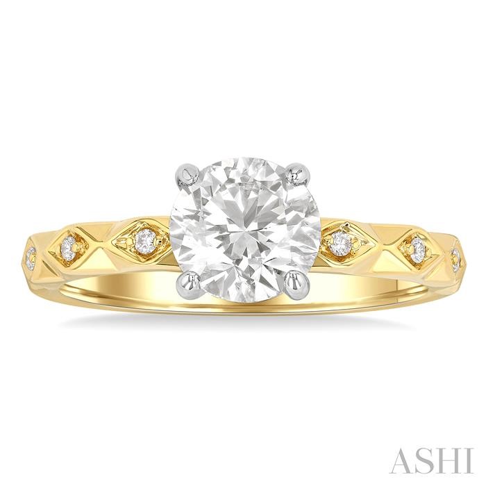 Round Shape Semi-Mount Diamond Engagement Ring View 2