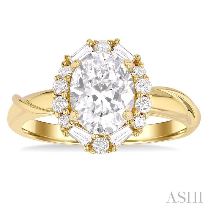 Oval Shape Semi-Mount Diamond Engagement Ring View 2