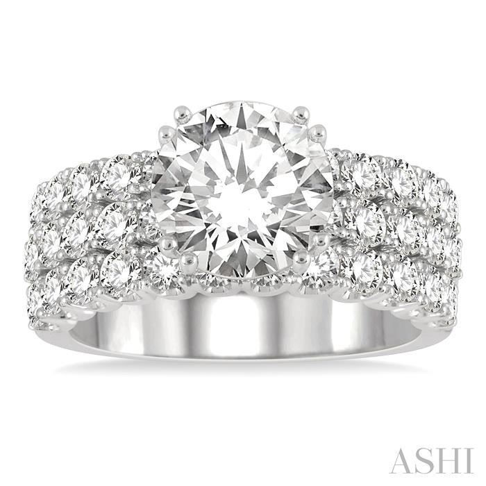 Round Shape Semi-Mount Diamond Engagement Ring View 2