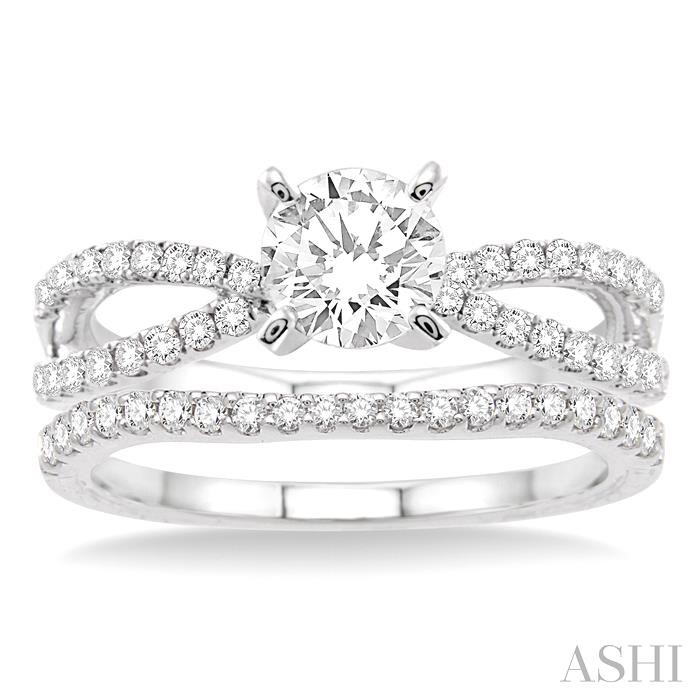 Round Shape Diamond Wedding Set View 2