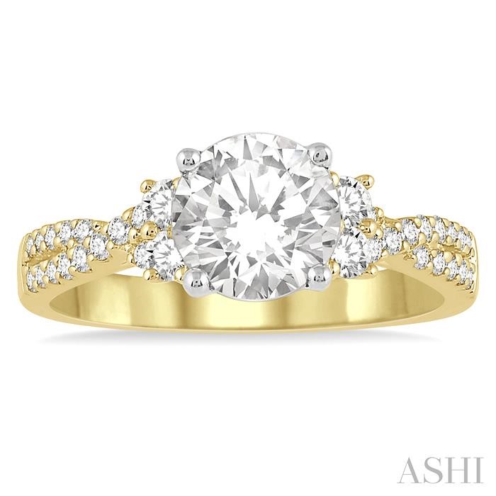 Round Shape Semi-Mount Diamond Engagement Ring View 2