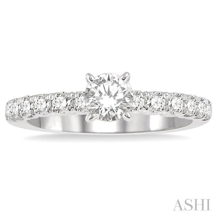 Round Shape Endless Embrace Semi-Mount Diamond Engagement Ring View 2