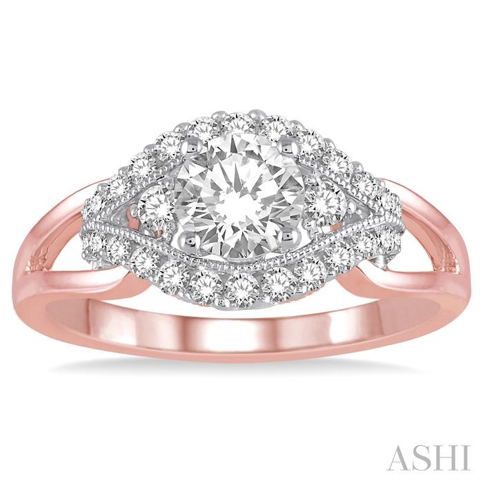Round Shape Diamond Engagement Ring View 2