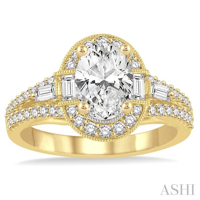 Oval Shape Semi-Mount Diamond Engagement Ring View 2