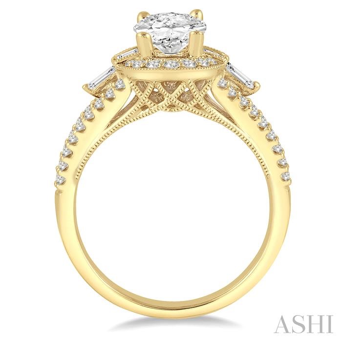 Oval Shape Semi-Mount Diamond Engagement Ring View 3