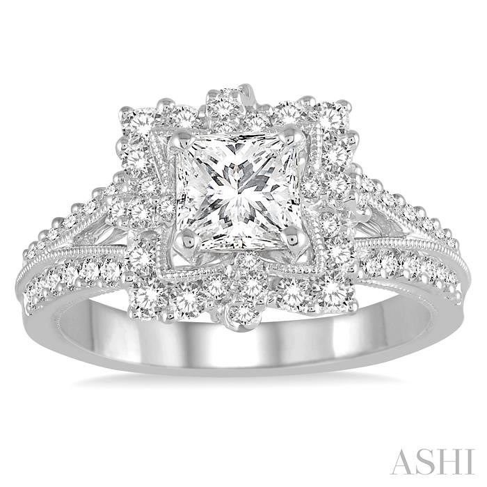 Princess Shape Diamond Engagement Ring View 2