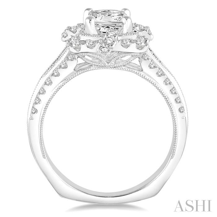 Princess Shape Diamond Engagement Ring View 3