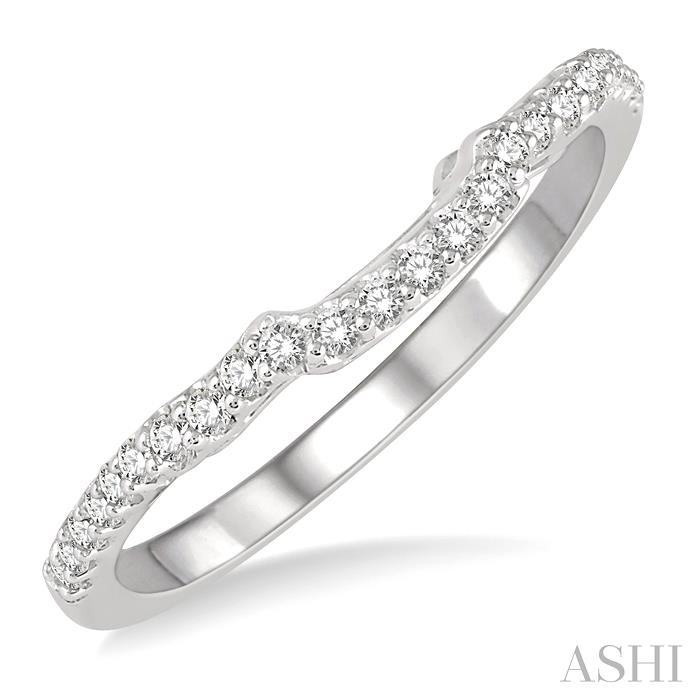 Curved Diamond Wedding Band