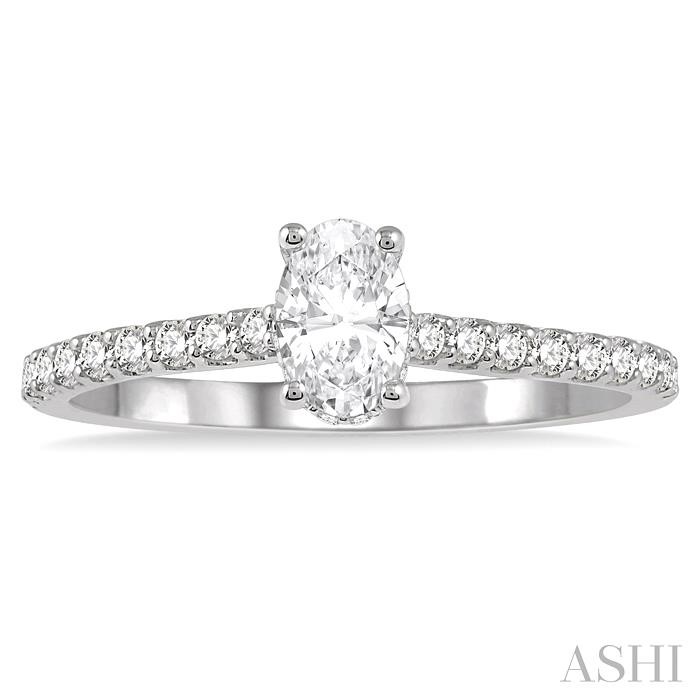 Oval Shape Diamond Engagement Ring View 2