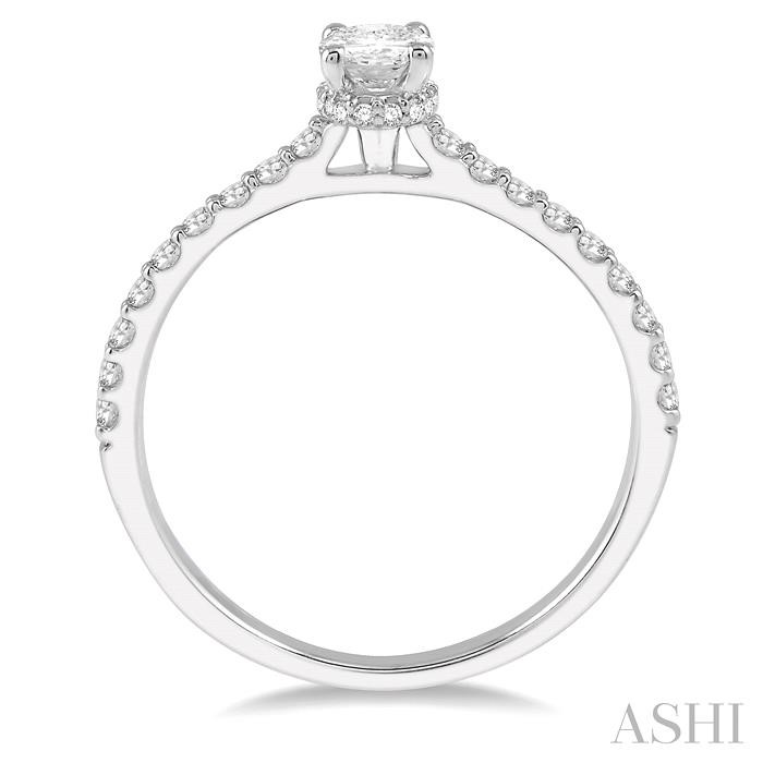 Oval Shape Diamond Engagement Ring View 3