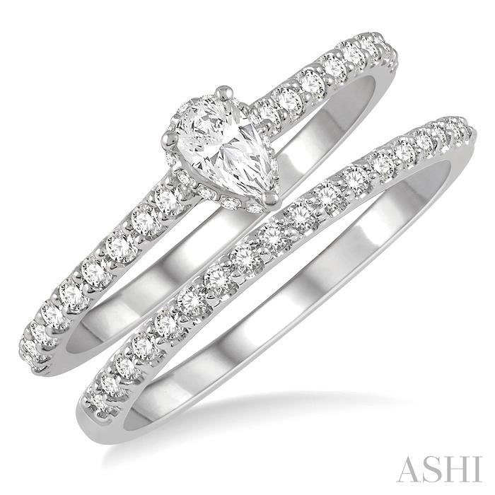 Pear Shape Diamond Wedding Set
