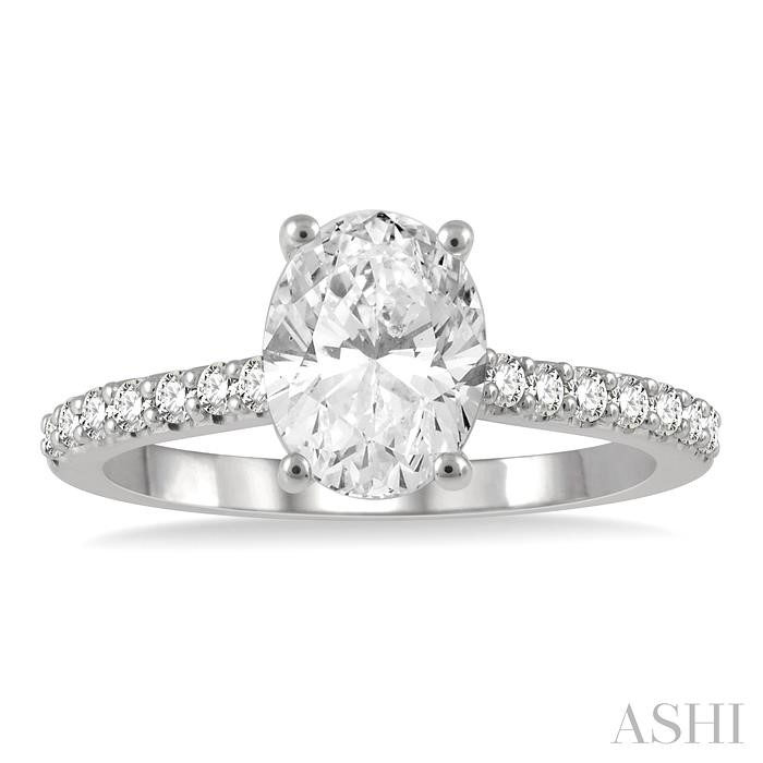 Oval Shape Semi-Mount Diamond Engagement Ring View 2