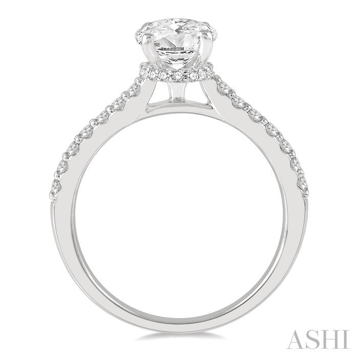 Oval Shape Semi-Mount Diamond Engagement Ring View 3