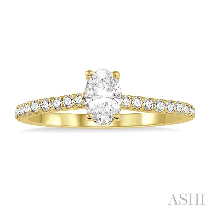 Oval Shape Semi-Mount Diamond Engagement Ring View 2