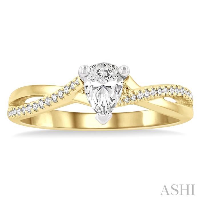 Pear Shape Semi-Mount Diamond Engagement Ring View 2