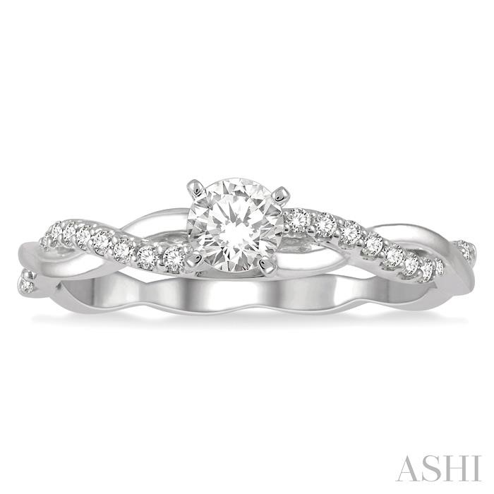 Round Shape Diamond Engagement Ring View 2