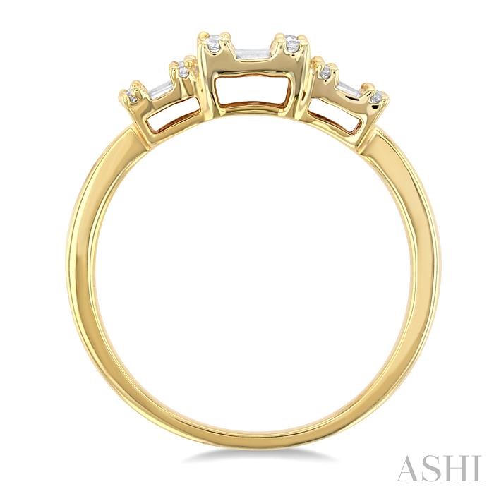 Princess Shape Past Present & Future Fusion Diamond Engagement Ring View 3