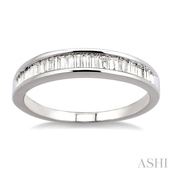 Channel Set Baguette Diamond Wedding Band View 2
