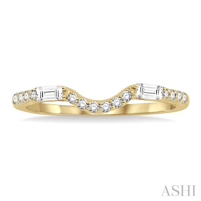 Chevron Baguette Diamond Wedding Band View 2