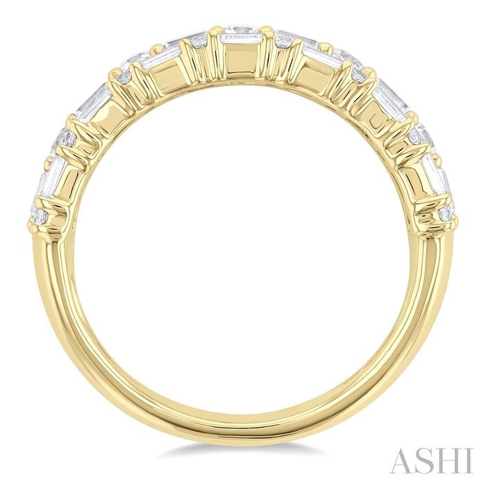 Three Row Baguette Diamond Fashion Band View 3