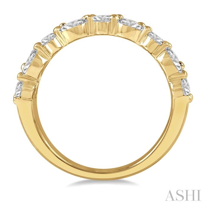 Three Row Baguette Diamond Fashion Band View 3