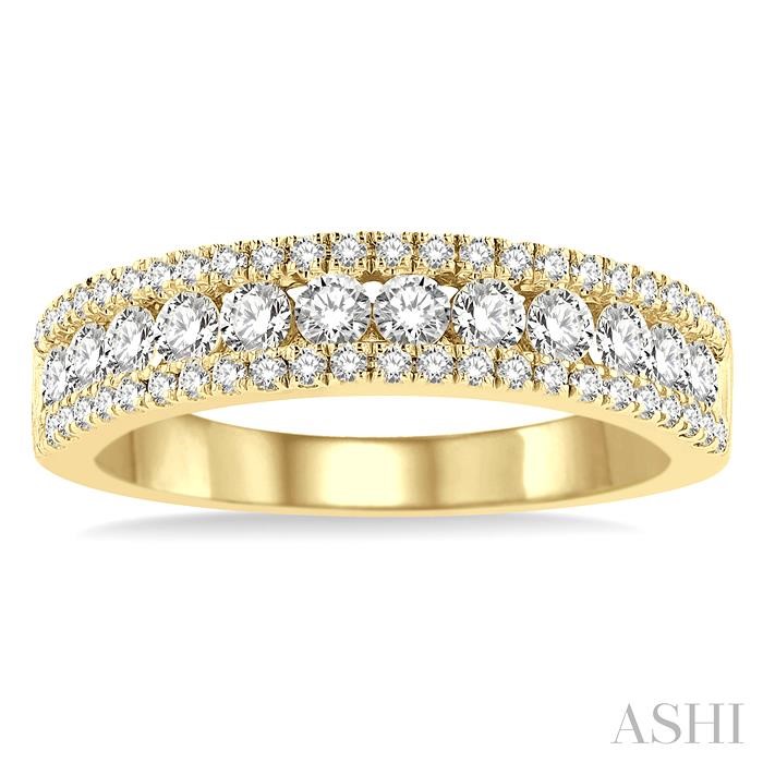 Channel Set Diamond Wedding Band View 2