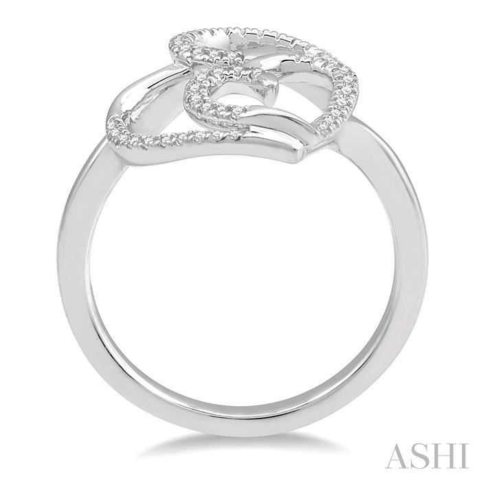 Double Heart Shape Diamond Fashion Ring View 3