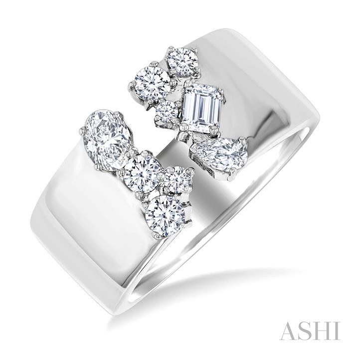 Bold Mixed Shape Diamond Fashion Open Band