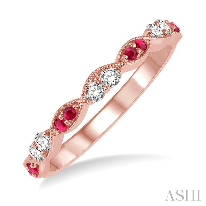 Alternate Gemstone & Diamond Band