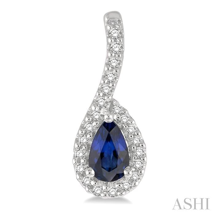 Pear Shape Gemstone & Halo Diamond Earrings View 2