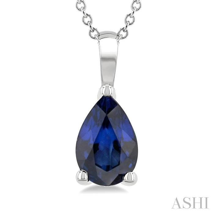 Pear Shape Gemstone Solitaire Pendant View 3
