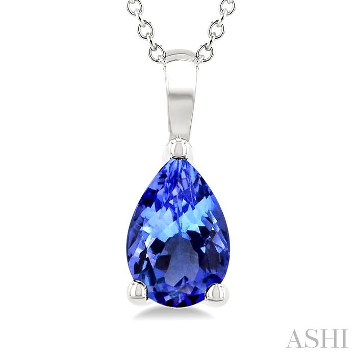 Pear Shape Gemstone Solitaire Pendant View 3