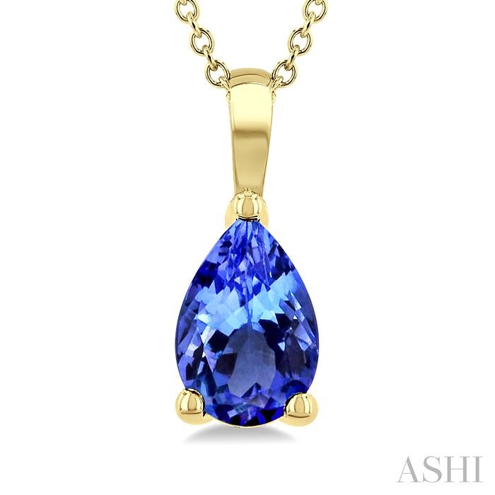 Pear Shape Gemstone Solitaire Pendant View 3