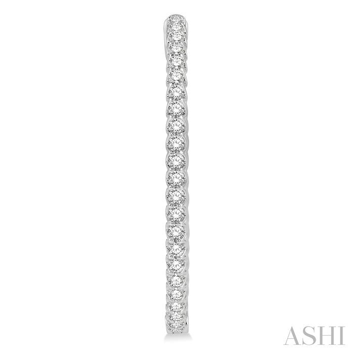 Inside-Out Diamond Oval Hoop Earrings View 2