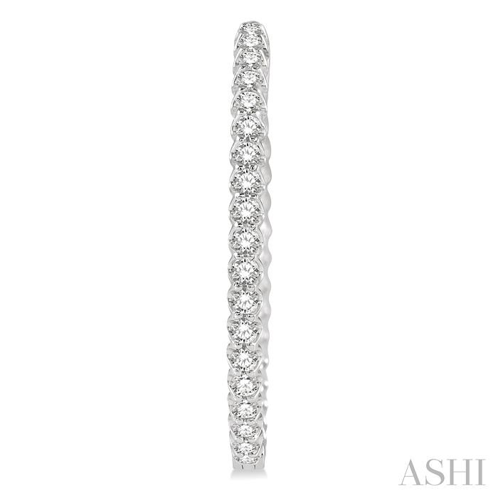 Inside-Out Diamond Oval Hoop Earrings View 2
