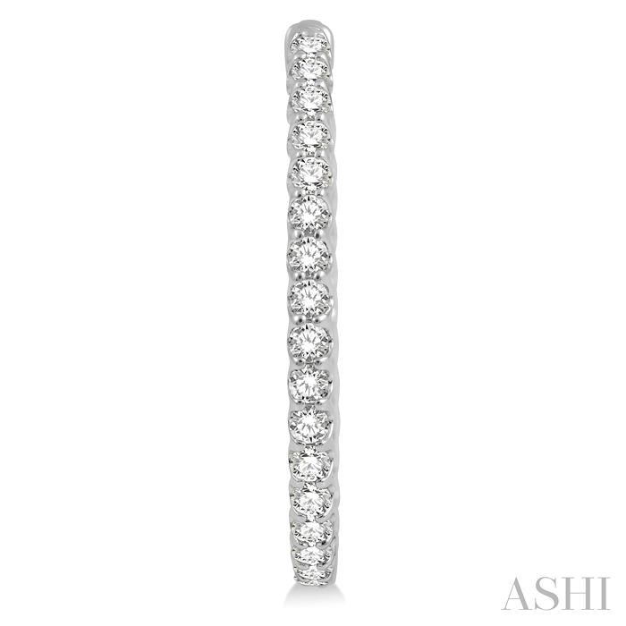 Inside-Out Diamond Oval Hoop Earrings View 2